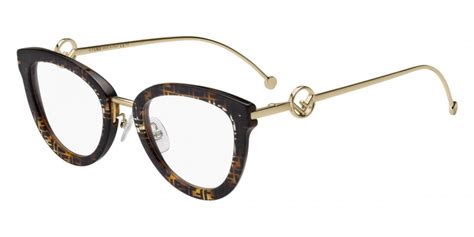 Fendi™ FF 0417 008600 49 Dark Havana Eyeglasses 